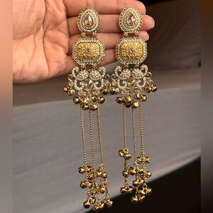 Indian Gold Kashmiri Earrings